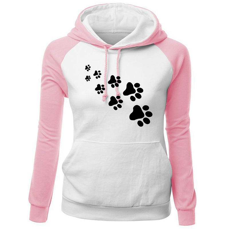 Cat paw print hoodie