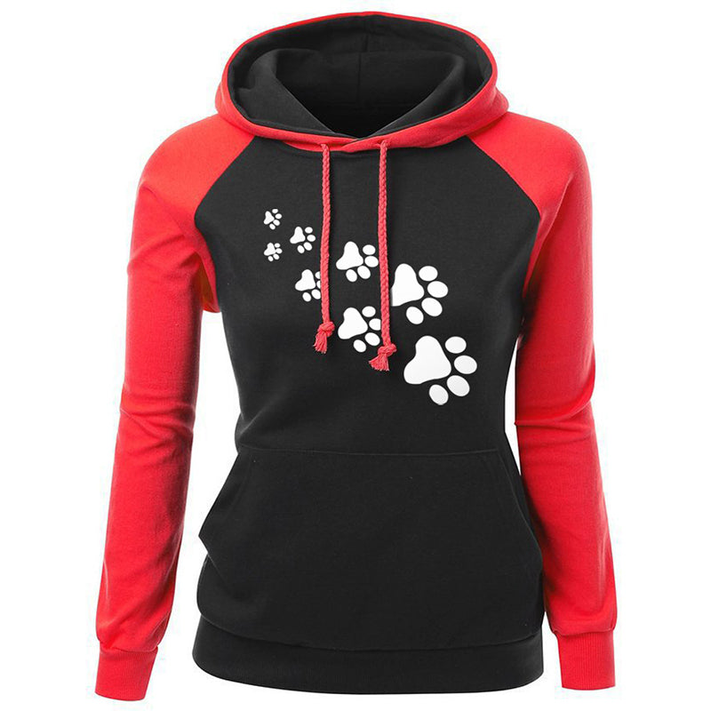 Cat paw print hoodie